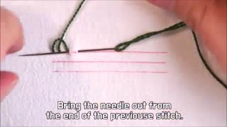 گلدوزی-Looped Blanket Stitch