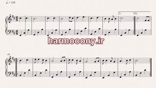 نت پیانو دیوونه دوست داشتنی از علیرضا طلیسچی